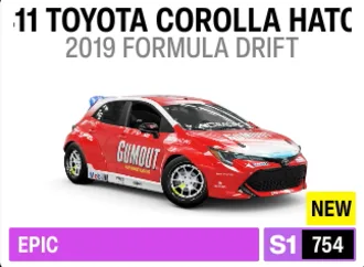 2019 Formula Drift #411 Toyota Corolla Hatchback