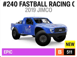 2019 Jimco #240 Fastball Racing Spec Trophy Truck
