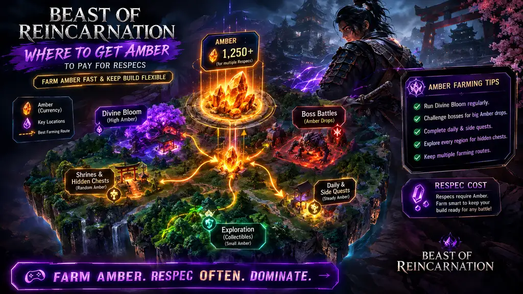 Guide to farming amber in Beast of Reincarnation game with useful tips.